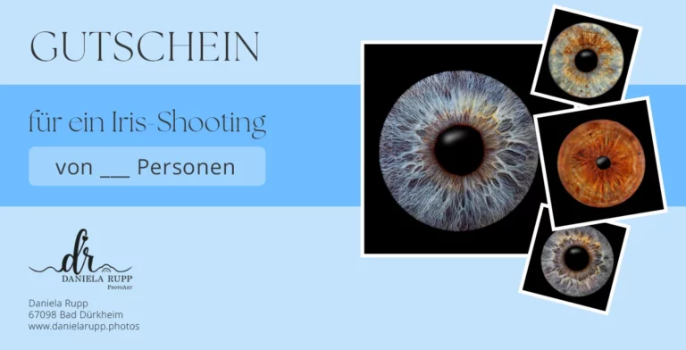 Irisfotografin Bad Dürkheim Daniela Rupp Gutschein für ein Irisshooting